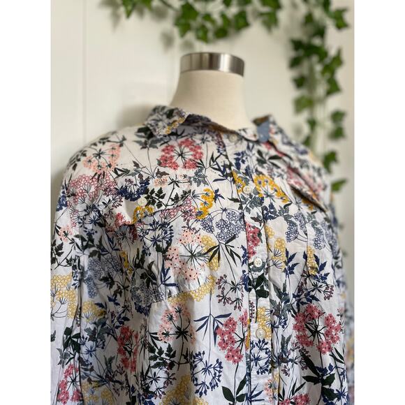 St Johns Bay Womans Long Sleeve Floral Button Up Size 3XL - Picture 1 of 8